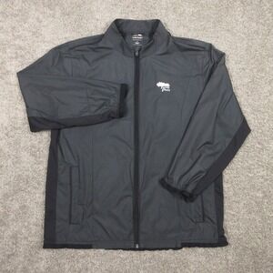 Torrey Pines Jacket Mens Large Black Adidas Golf Clima Proof Windbreaker Coat